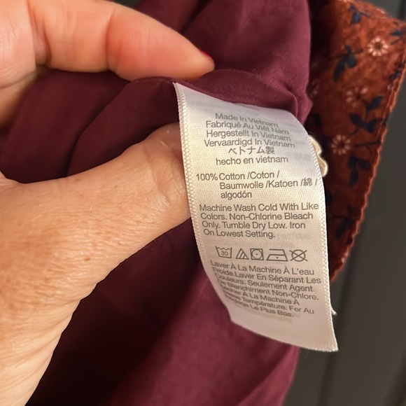 Madewell Brown A-Line Dress with Bishop Sleeves - Picture 7 of 8